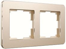 Рамка универсальная Werkel Platinum 2-м. металл шампань картинка